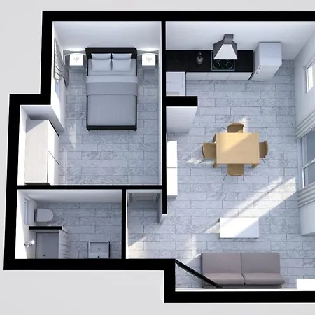 Pasman - 50 M2 Et Piscine 아파트 *